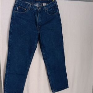 Carhartt Men's Dark Blue Jeans With Additional Lining  36x30